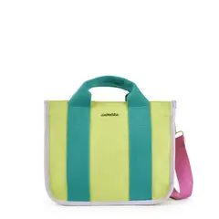 AMPHORA - Cartera Dos Asas Pequeña Gillian Verde Limon