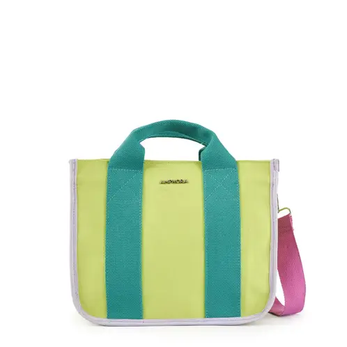 AMPHORA - Cartera Dos Asas Pequeña Gillian Verde Limon
