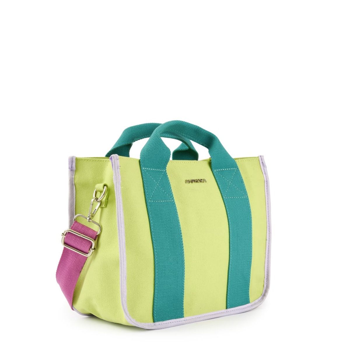AMPHORA - Cartera tote gillian pequeña verde limon