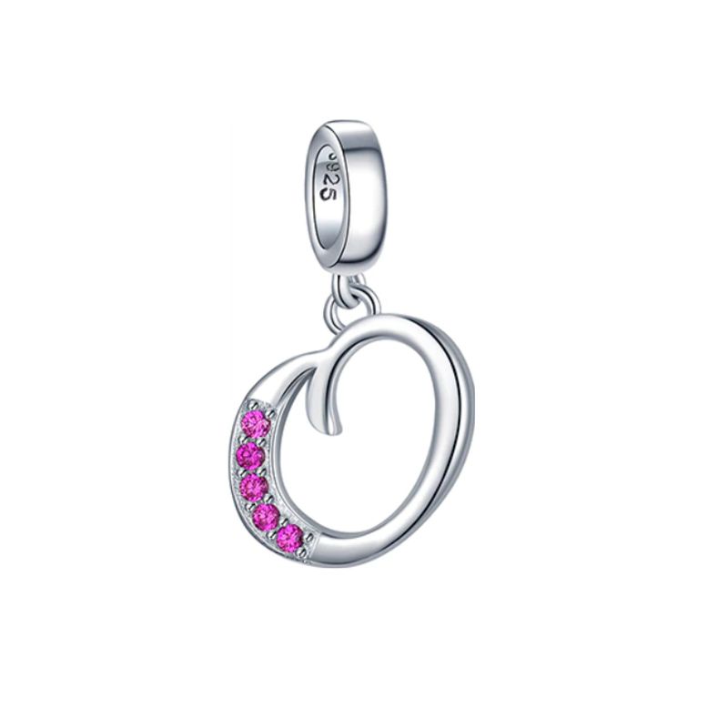SILVER HEART - Charm Letra O en Plata Fina 925 SILVER HEART