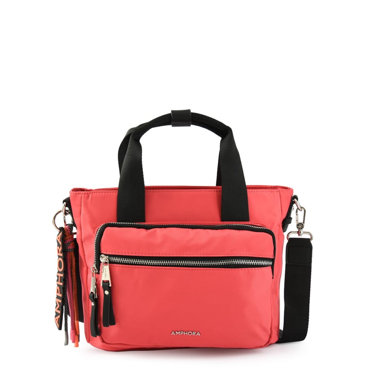 AMPHORA - Cartera tote sofie mediana coral
