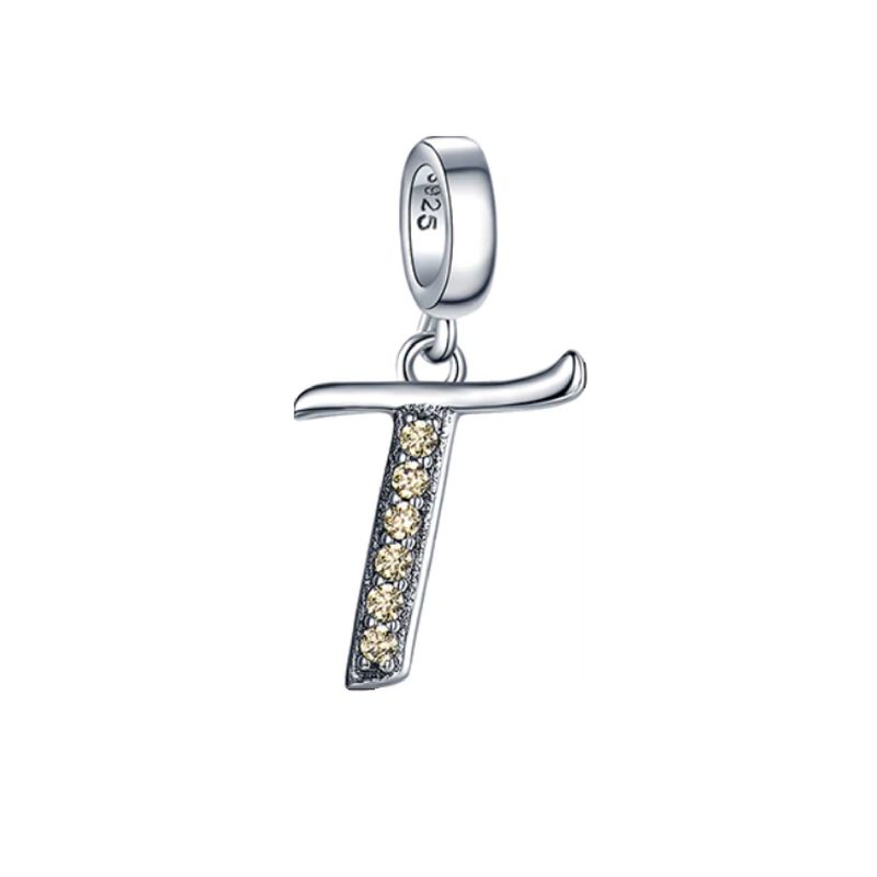 SILVER HEART - Charm Letra T en Plata Fina 925 SILVER HEART