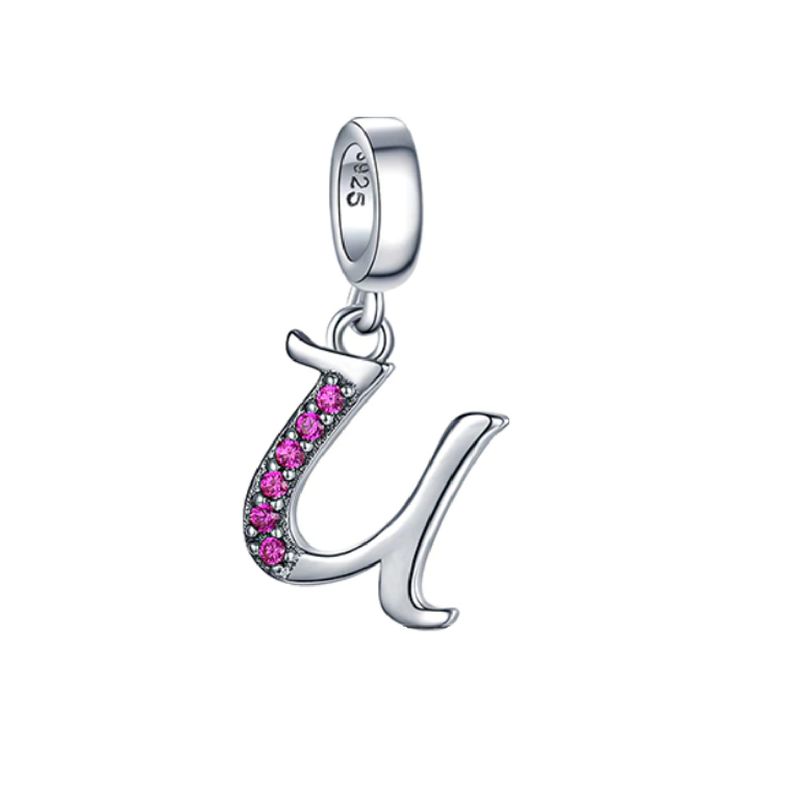 SILVER HEART - Charm Letra U en Plata Fina 925 SILVER HEART