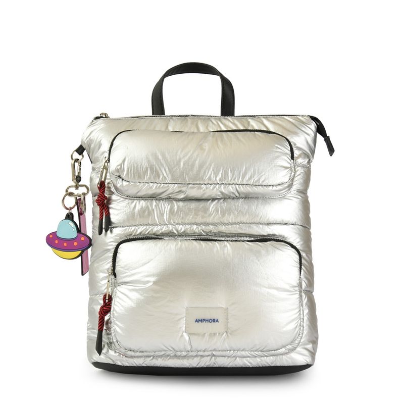 AMPHORA - Mochila galactic grande plateado