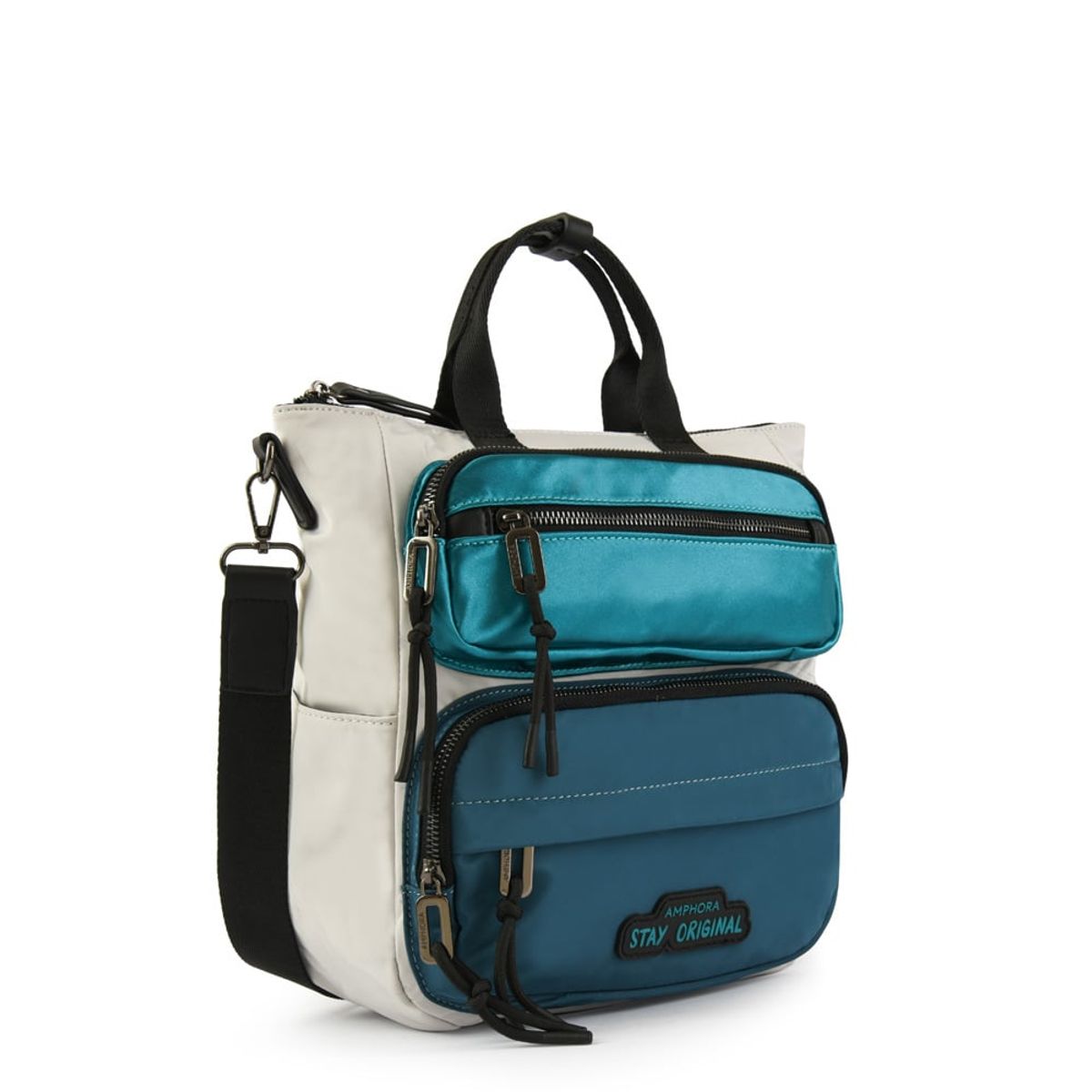 AMPHORA - Cartera Bandolera ana luisa mediana gris