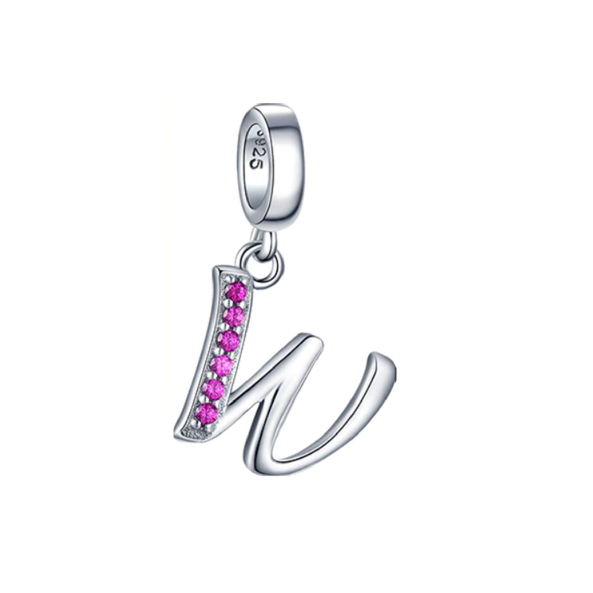 SILVER HEART - Charm Letra W en Plata Fina 925 SILVER HEART