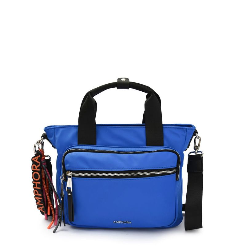AMPHORA - Cartera dos asas mediana sofie azul