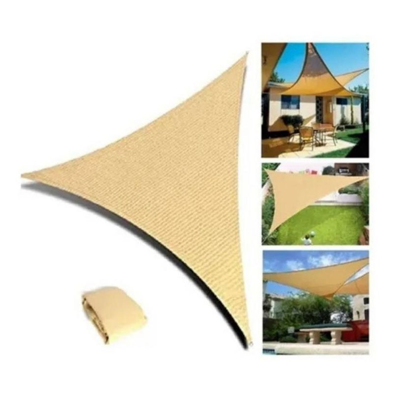 GENERICO - Toldo Vela Sombra Triangula Para Jardin De 3mt BLANCO HUESO