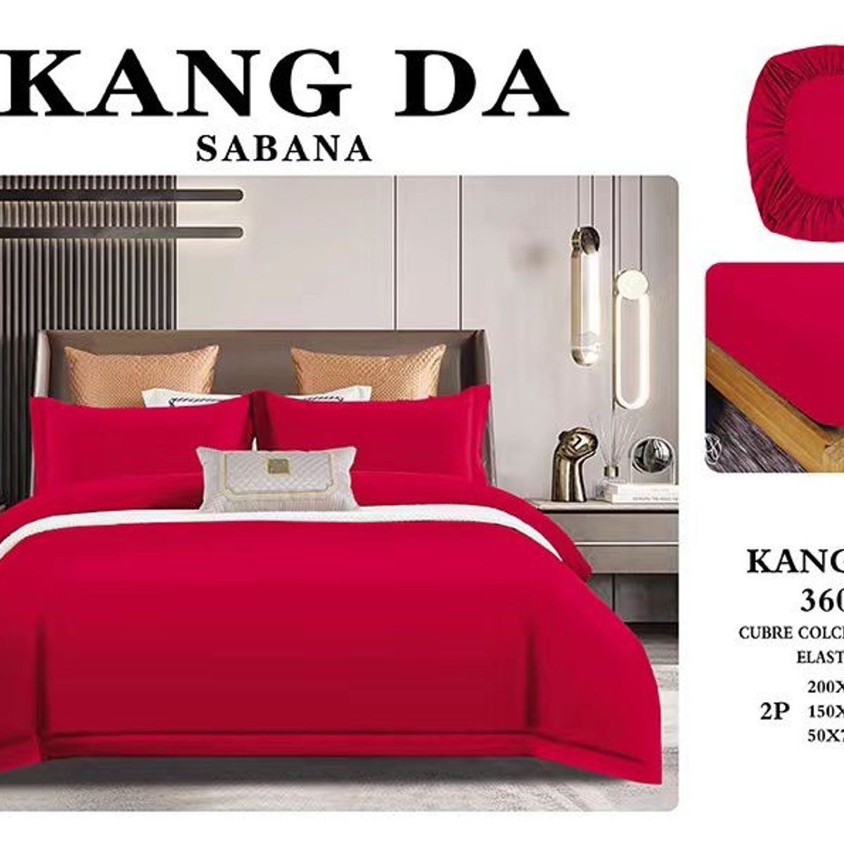 GENERICO - Juego De Sabanas King + Fundas 200 Hilos