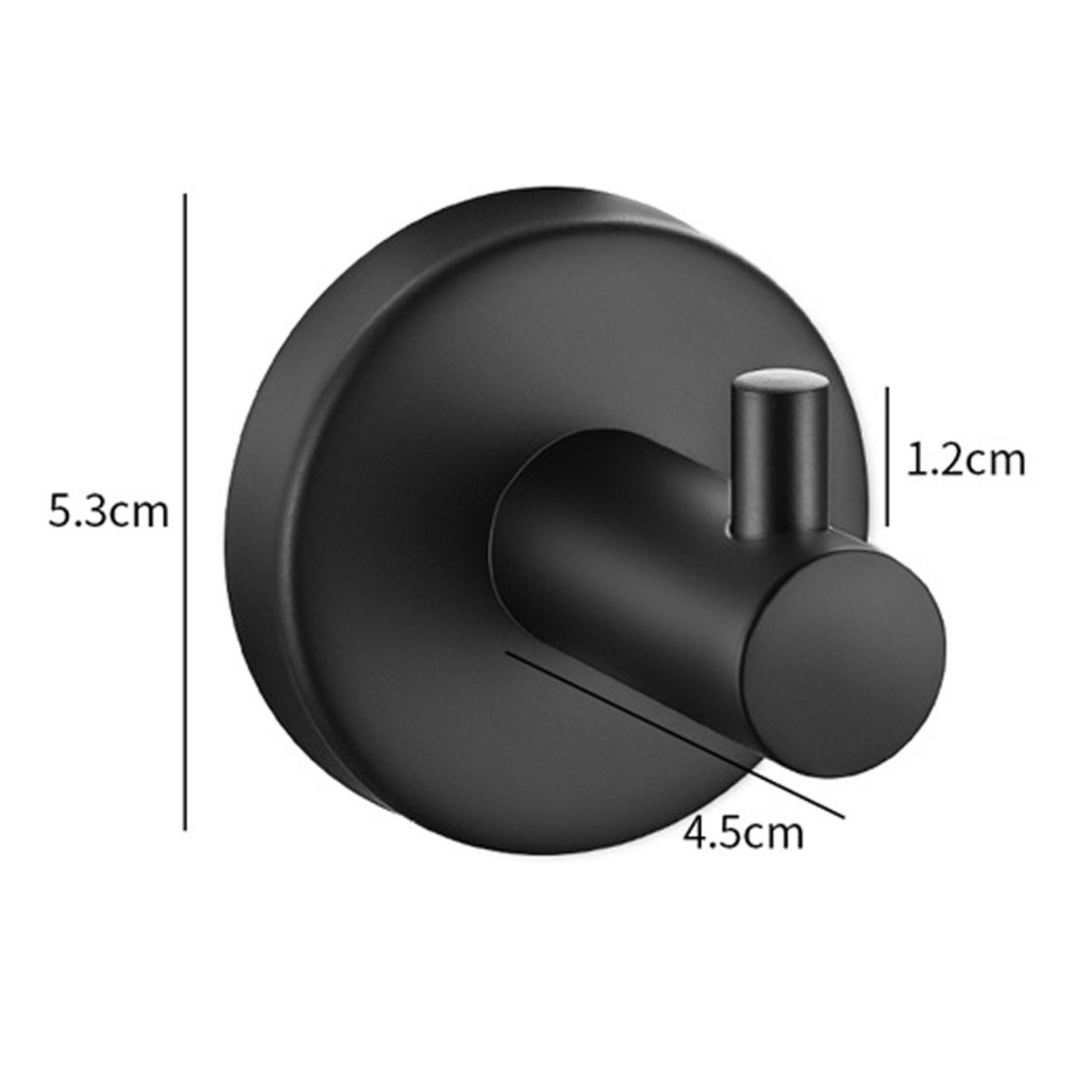 KUANGYE - Colgador Perchero Aluminio Negro De Pared Para Toallas Ropa