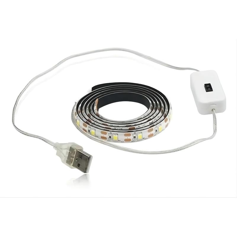 KUANGYE - Tira Luz Led Blanca Con Sensor Para Cocina Baño Armario 2mts