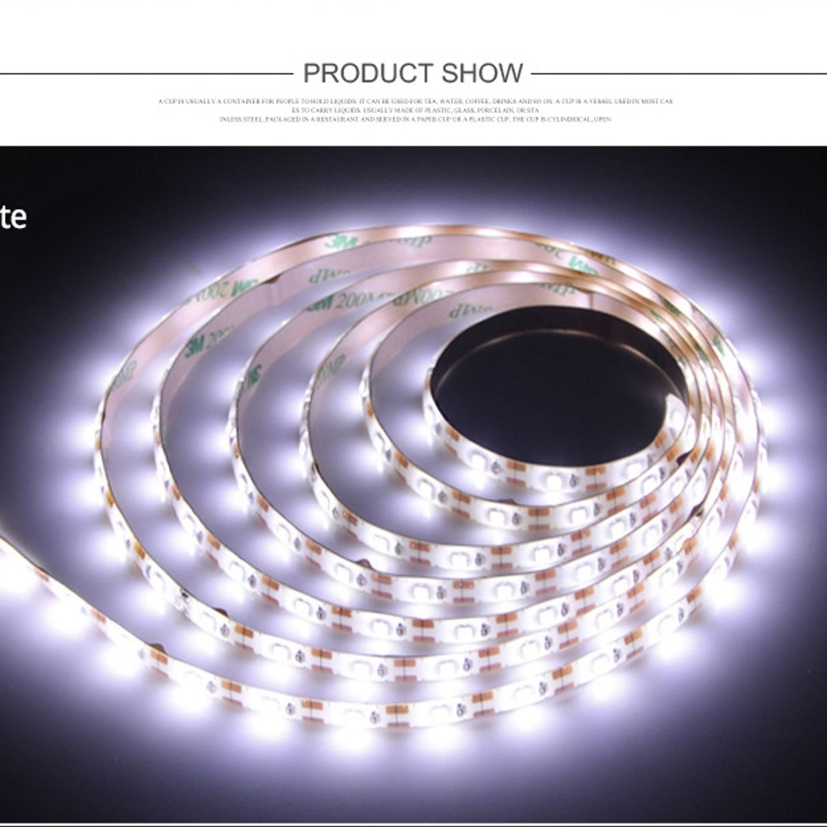 KUANGYE - Tira Luz Led Blanca Con Sensor Para Cocina Baño Armario 2mts