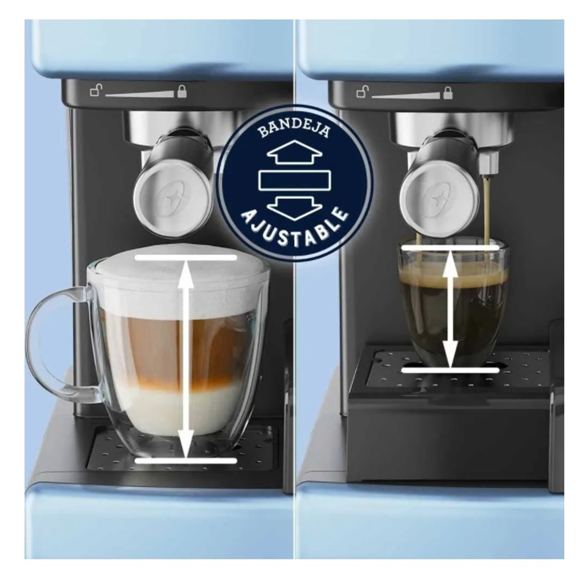 OSTER - Cafetera De Espresso Oster Primalatte Azul Bvstem6603cc