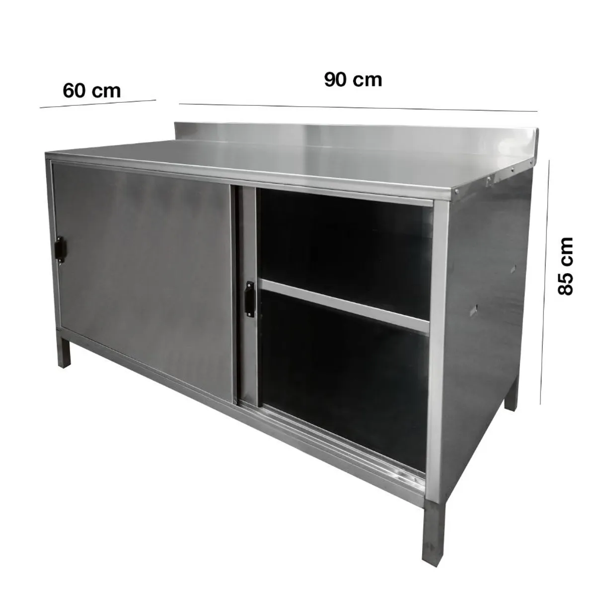 VERSATILE - Meson  Mural Cerrado  Inox.  Puertas Correderas - 90