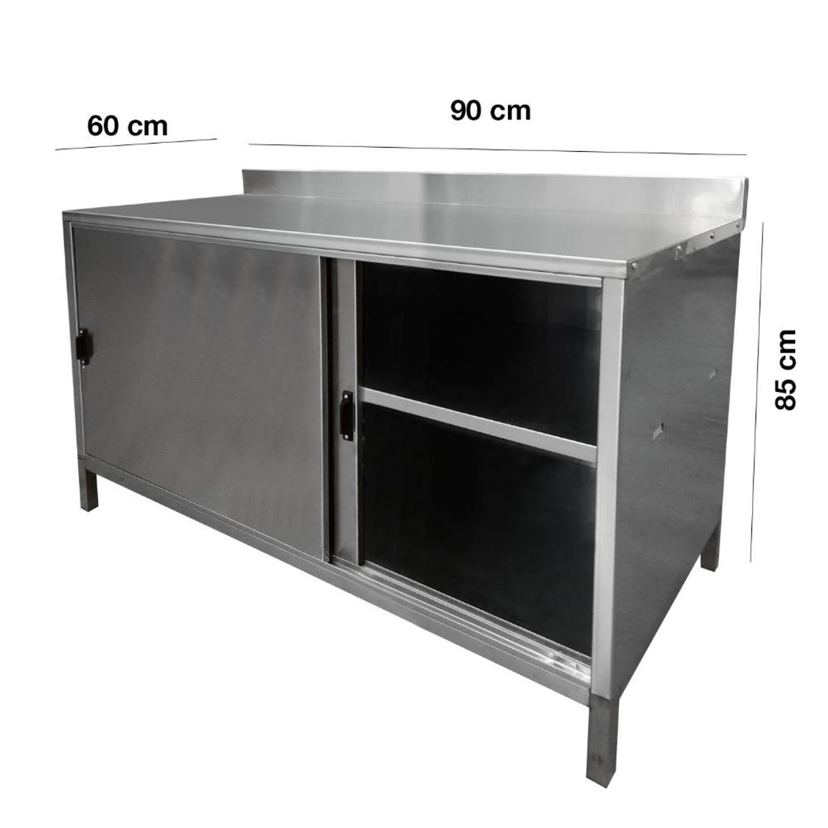 VERSATILE - Meson  Mural Cerrado  Inox.  Puertas Correderas - 90