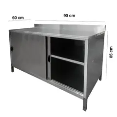 VERSATILE - Meson Mural Cerrado Inox. Puertas Correderas - 90