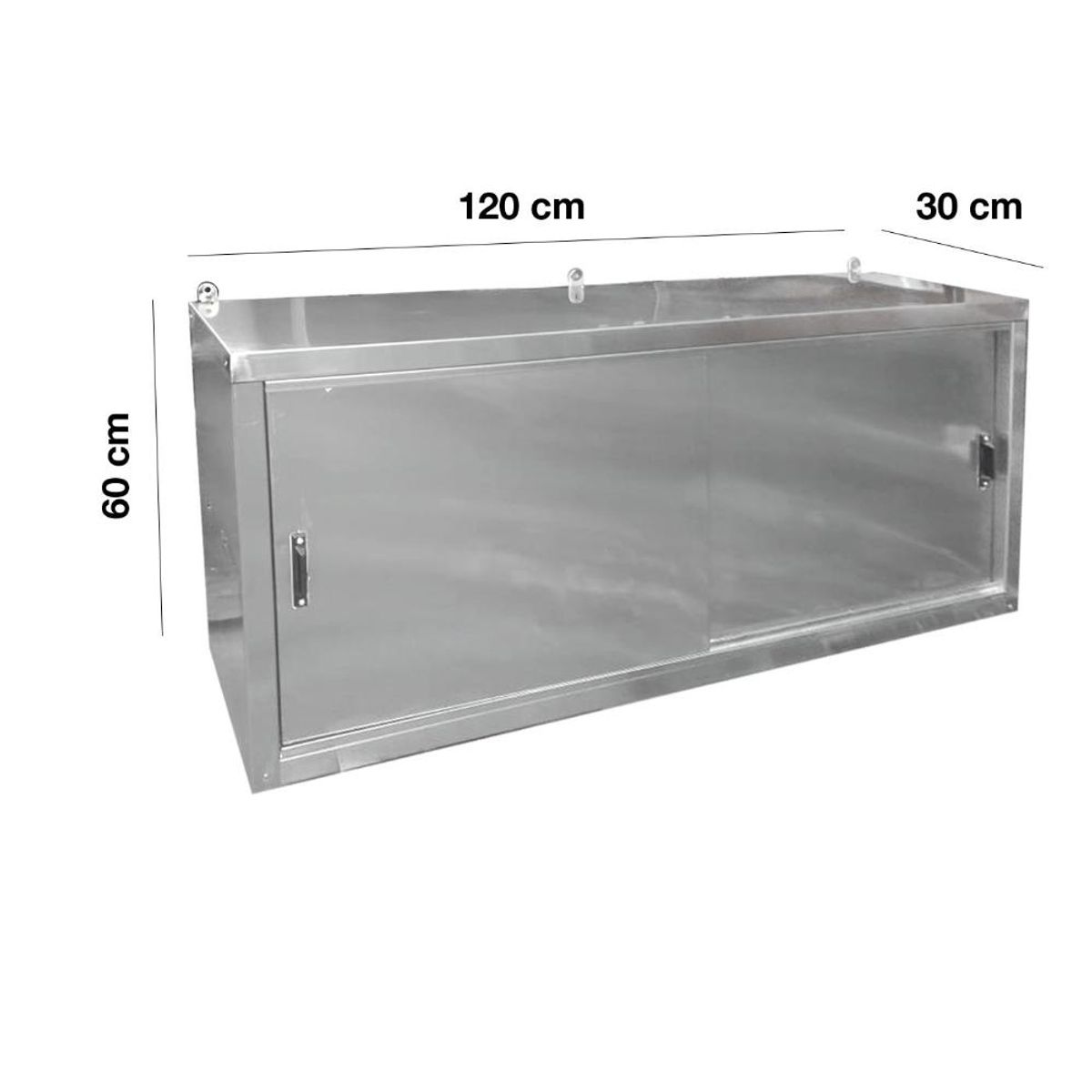 VERSATILE - Gabinete Mural Metálico Aéreo  Inox. Puertas Correderas- 120