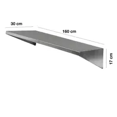 VERSATILE - Repisa Mural Aérea Inox. -160