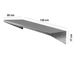 VERSATILE - REPISA AÉREA MURAL INOX - 140
