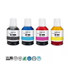 PREMIUM - Tinta GI 16 Pack 4 Colores Compatible con GX6010 - GX7010