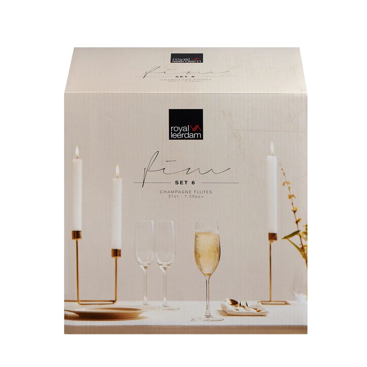 GENERICO - SET 6 COPAS CHAMPAGNE ESPUMANTE 6OZ 192ML