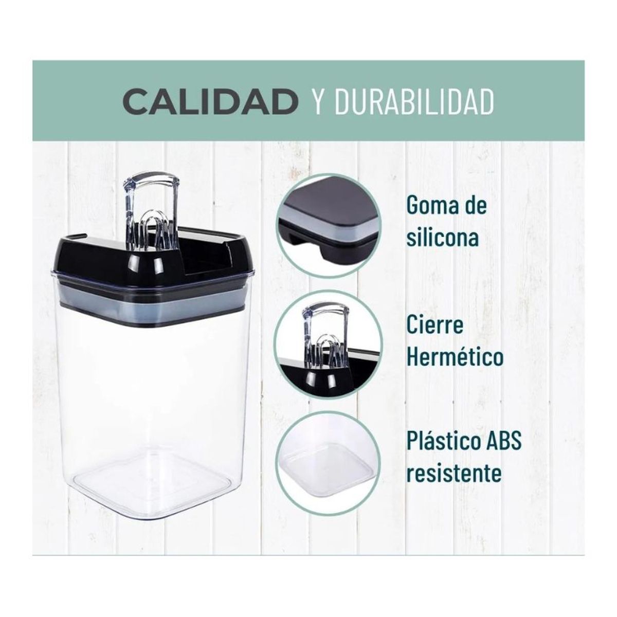 GENERICO - Pack 7 Envases Recipientes Hermeticos Especieros Cocina