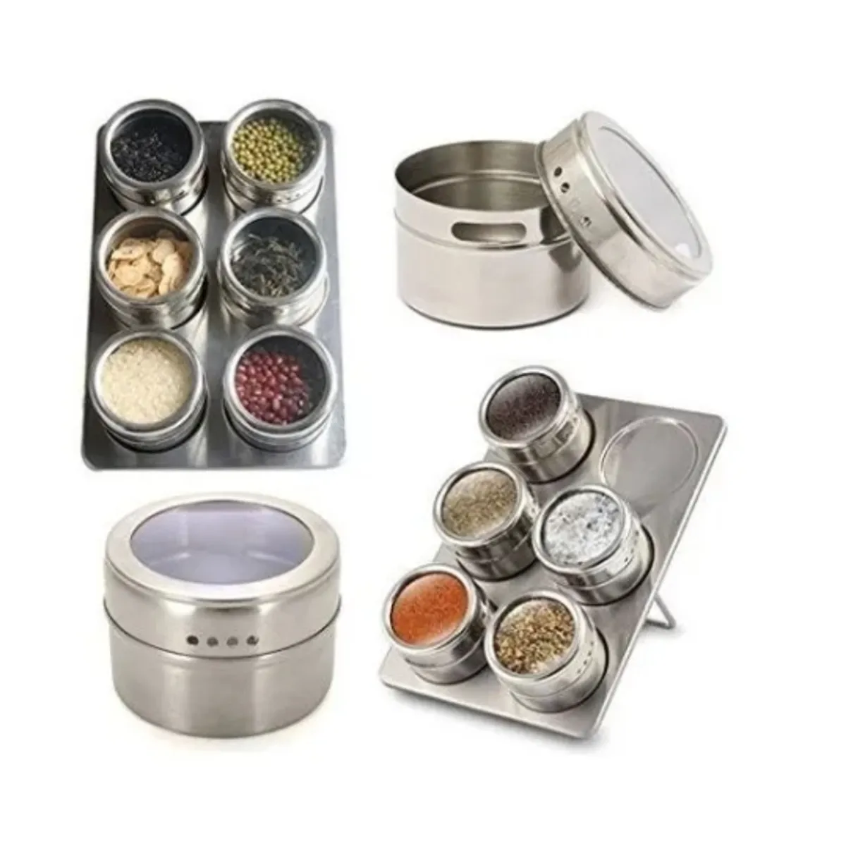 OFERTABKN - Organizador Condimentos Cocina 6 Piezas Frascos Especieros