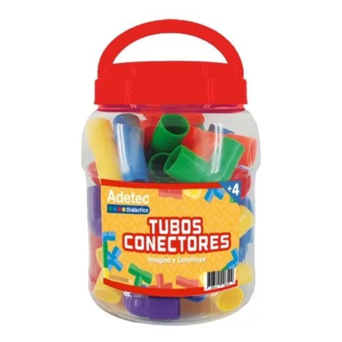 ADETEC - Juego Didáctico Tubos Conectores 40 Piezas Juguetes
