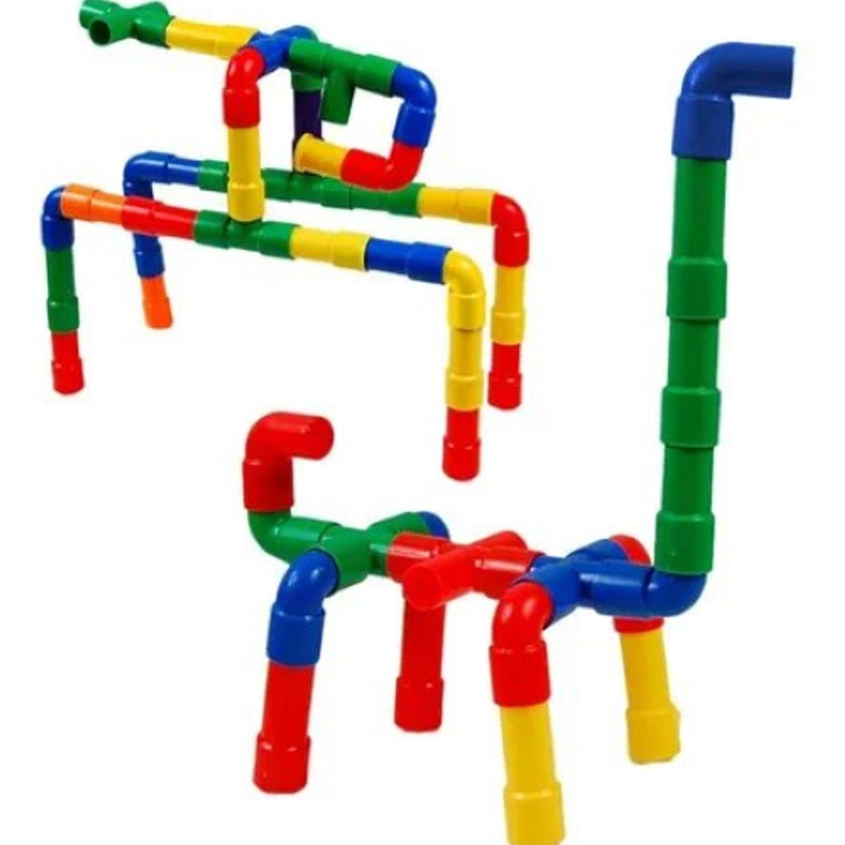 ADETEC - Juego Didáctico Tubos Conectores 40 Piezas Juguetes