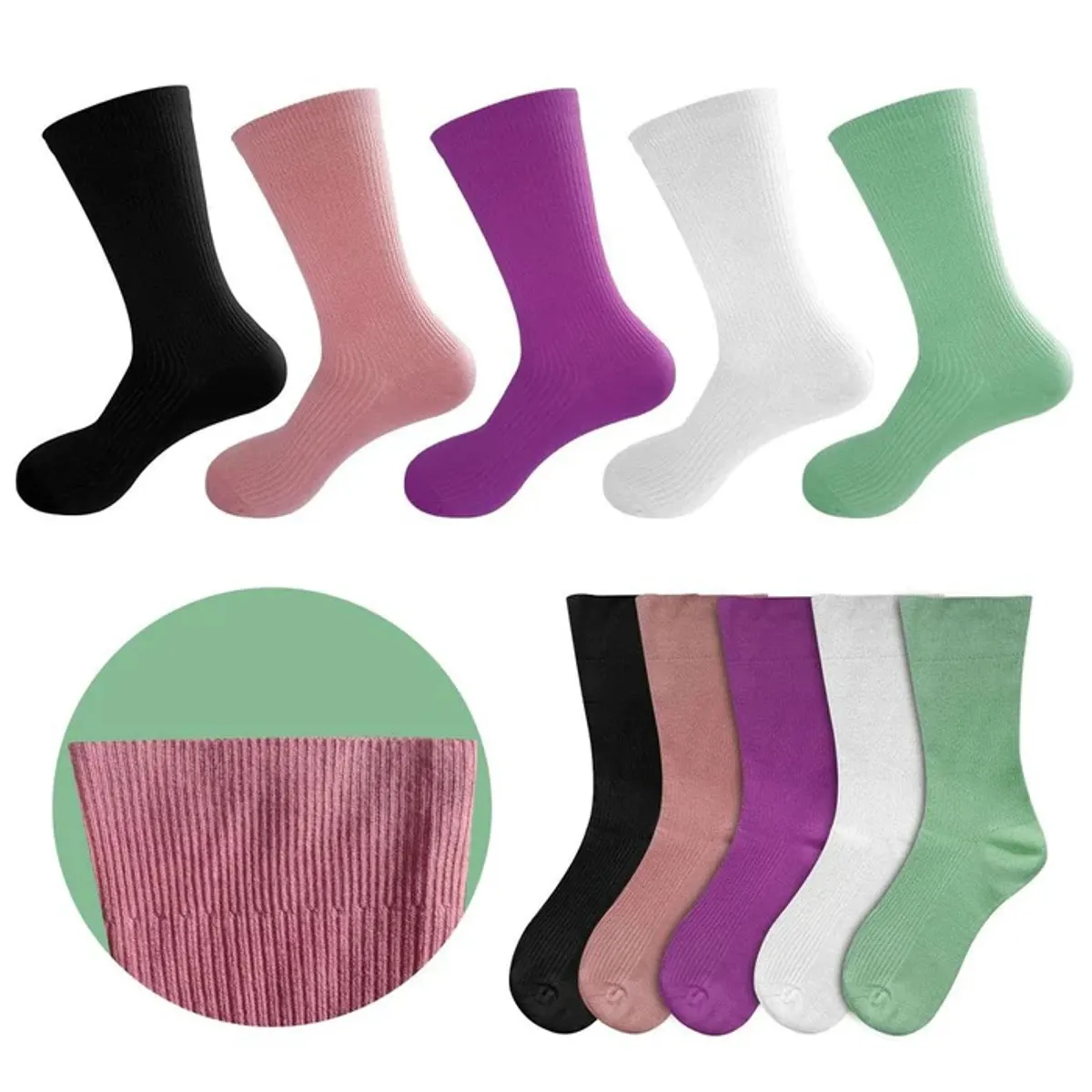 GARSIL - 6 Pares De Calcetines De Vestir Para Mujer Con Fibra De Bambú