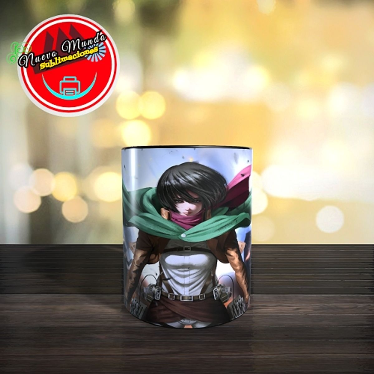 GENERICO - TAZA MAGICA - MIKASA - ATAQUE A LOS TITANES