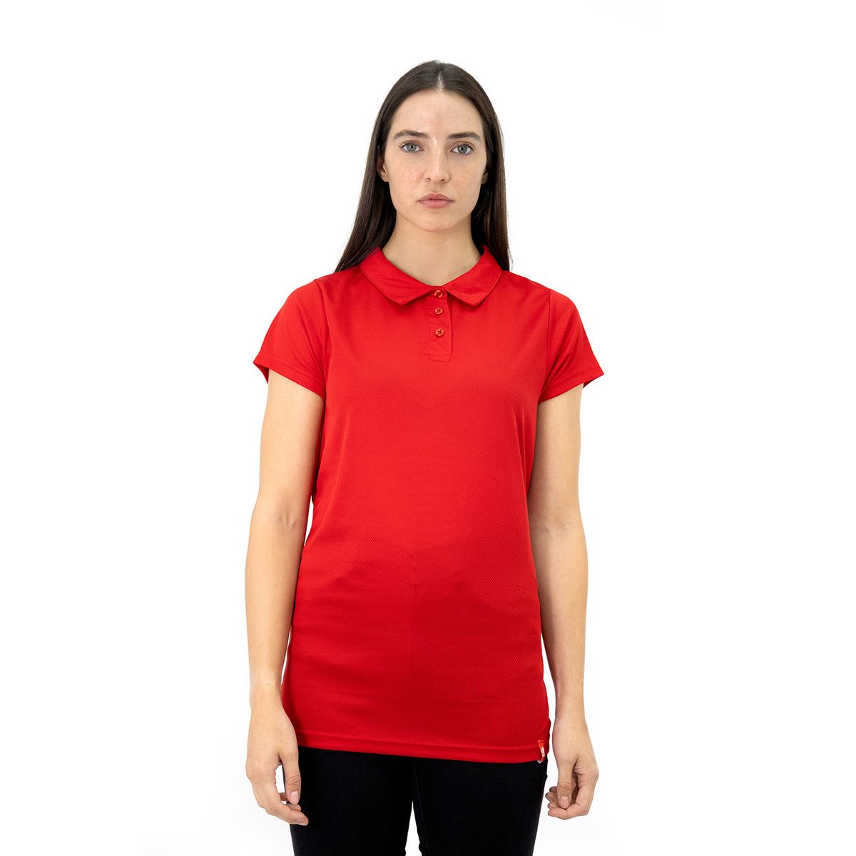 QUEBEC - Polera Cooldry Quebec Manga Corta Rojo Mujer