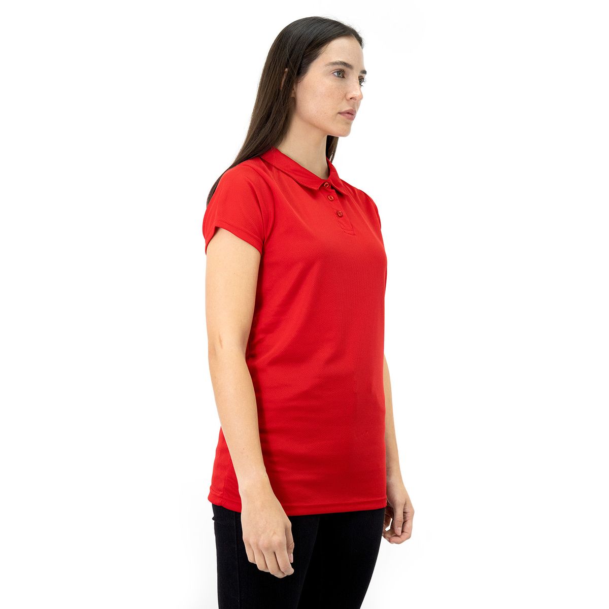 QUEBEC - Polera Cooldry Quebec Manga Corta Rojo Mujer
