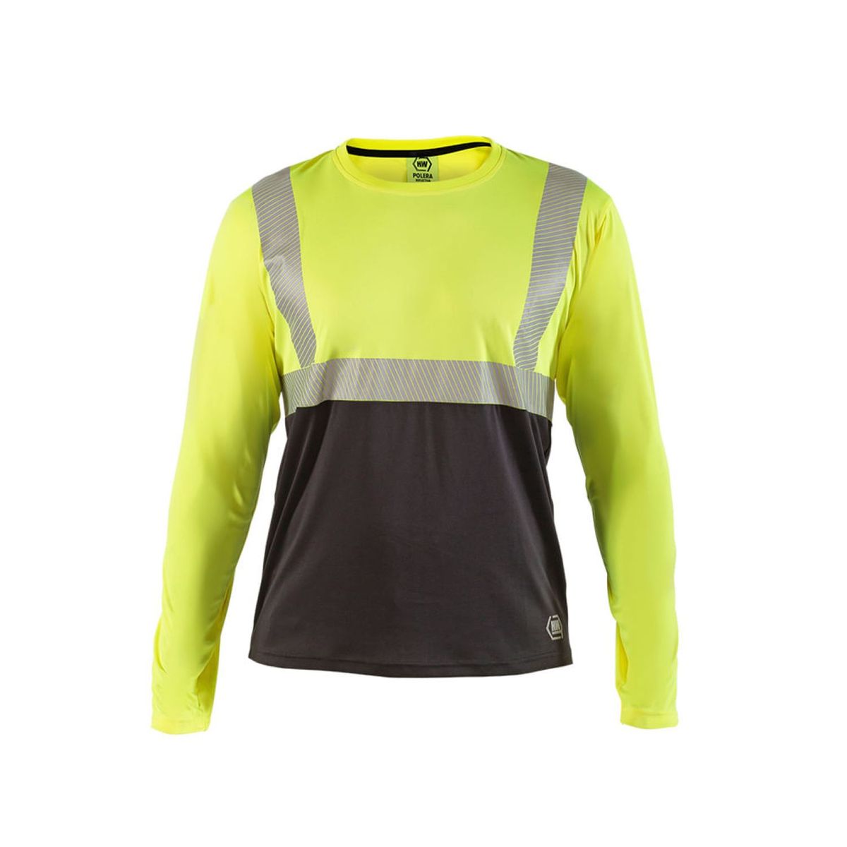 HARDWORK - Polera Reflectiva HW Amarillo Fluor Manga Larga