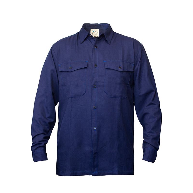 HARDWORK - Camisa Marca Ignífuga Antiestática Azul Marino