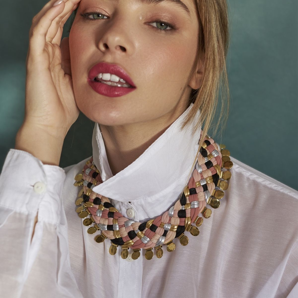 MARIA LA BIYUX - MLB Collar Tiger Basic Dorado