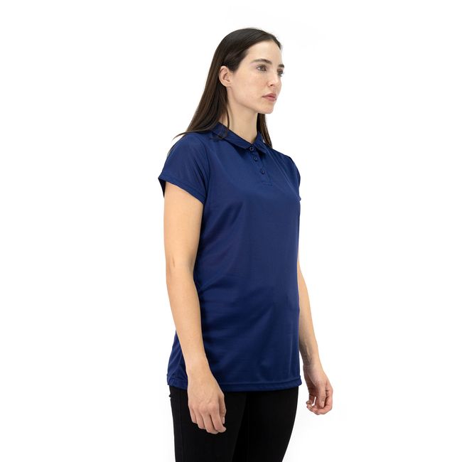 QUEBEC - Polera Cooldry Quebec Manga Corta Azul Mujer