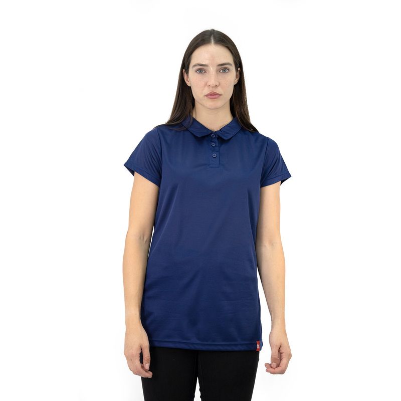 QUEBEC - Polera Cooldry Quebec Manga corta Azul Mujer