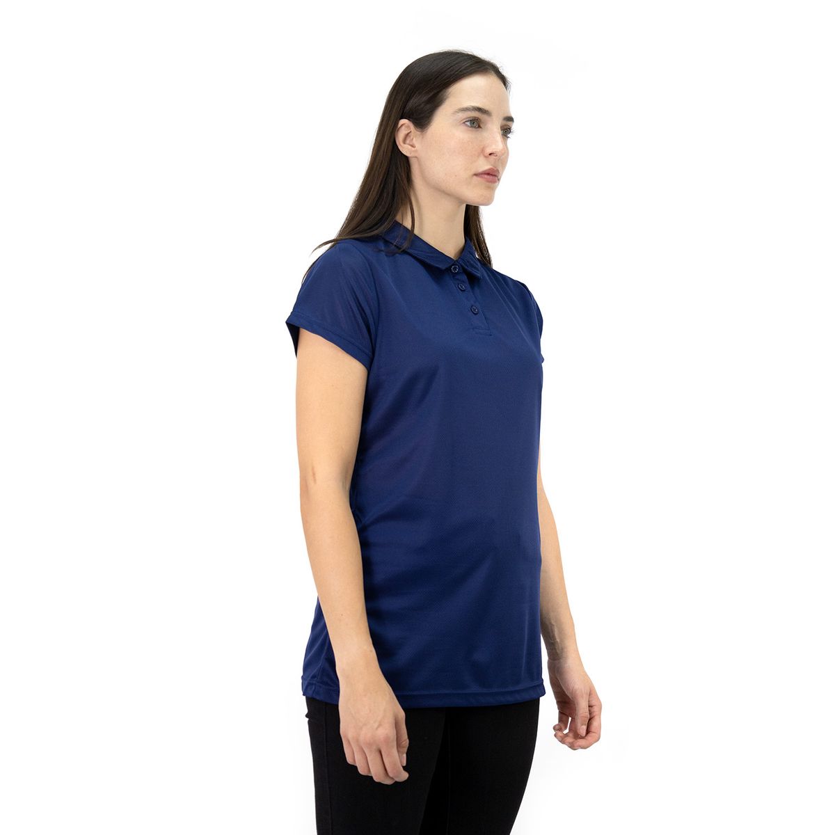 QUEBEC - Polera Cooldry Quebec Manga Corta Azul Mujer
