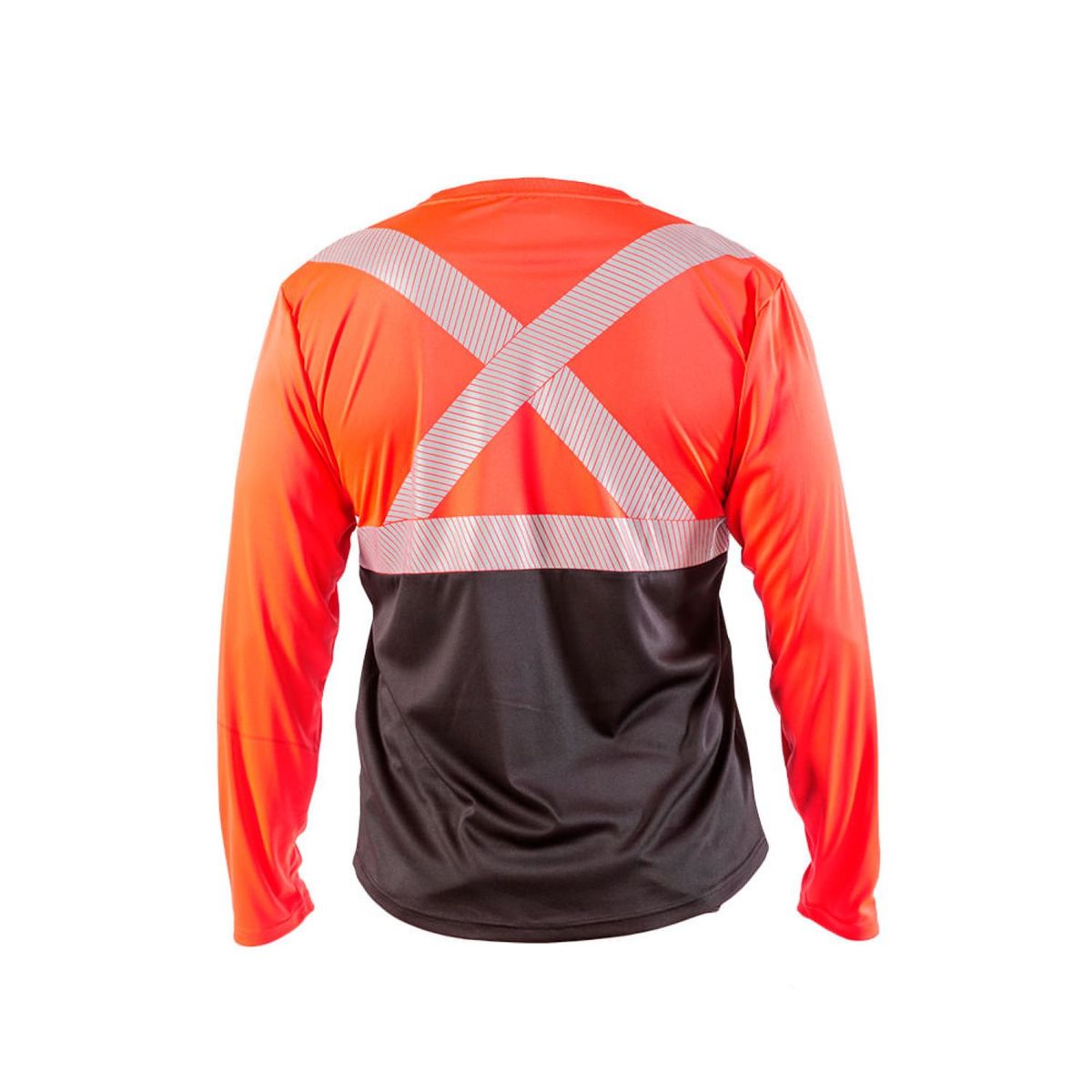 HARDWORK - Polera Reflectiva HW Rojo Fluor Manga Larga