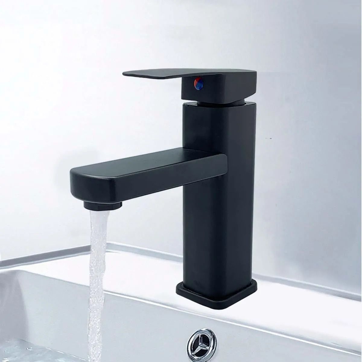 GENERICO - Llave Grifería Lavamanos Para Baño Diseño Cuadrado Mate Tap18