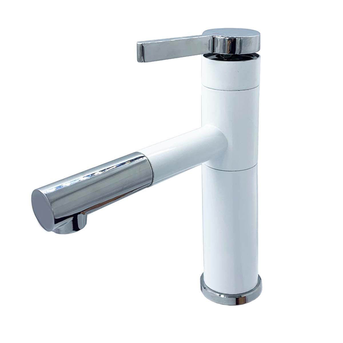 GENERICO - Llave Griferia Lavamanos Con Cuello Extensible Blanco Tap23