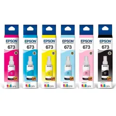 EPSON - Pack 6 Tintas T673 L800 L1800 L805 L810 L850