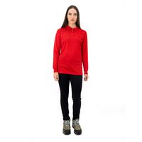 Polera Cooldry Manga Larga Rojo Mujer