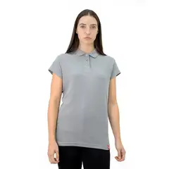 QUEBEC - Polera Pique Manga corta Gris Mujer