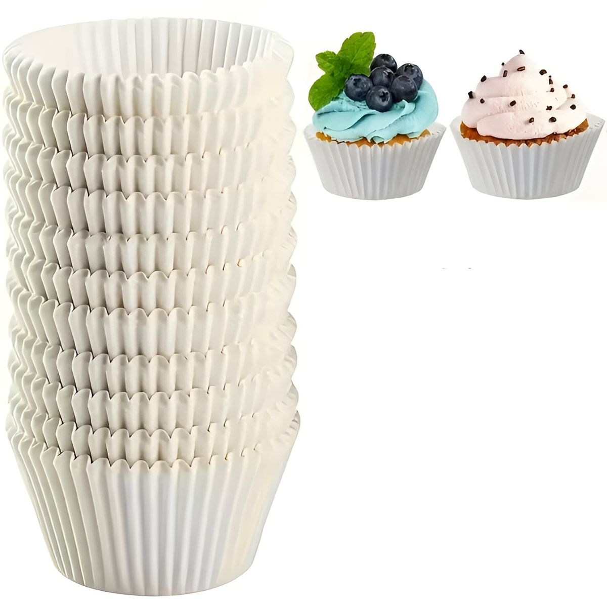 GENERICO - Pack X100 Capsula Para Hornear Capsulas Cupcakes Capsula 4cm