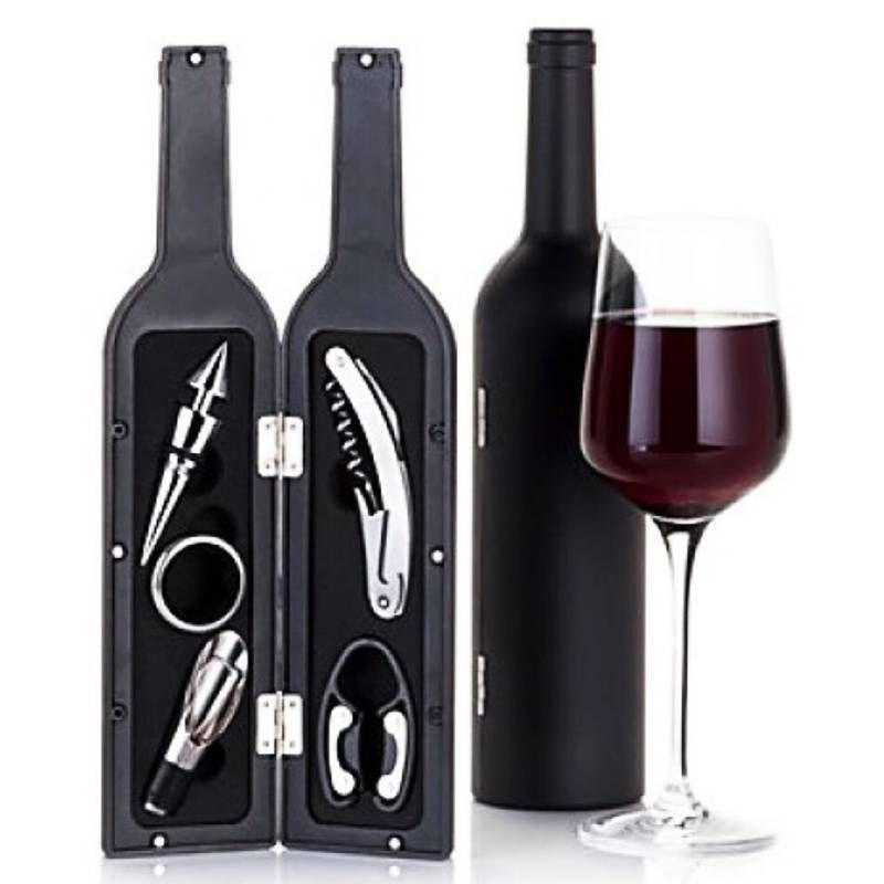 GENERICO - Set De Vino Sacacorchos Con Forma De Botella