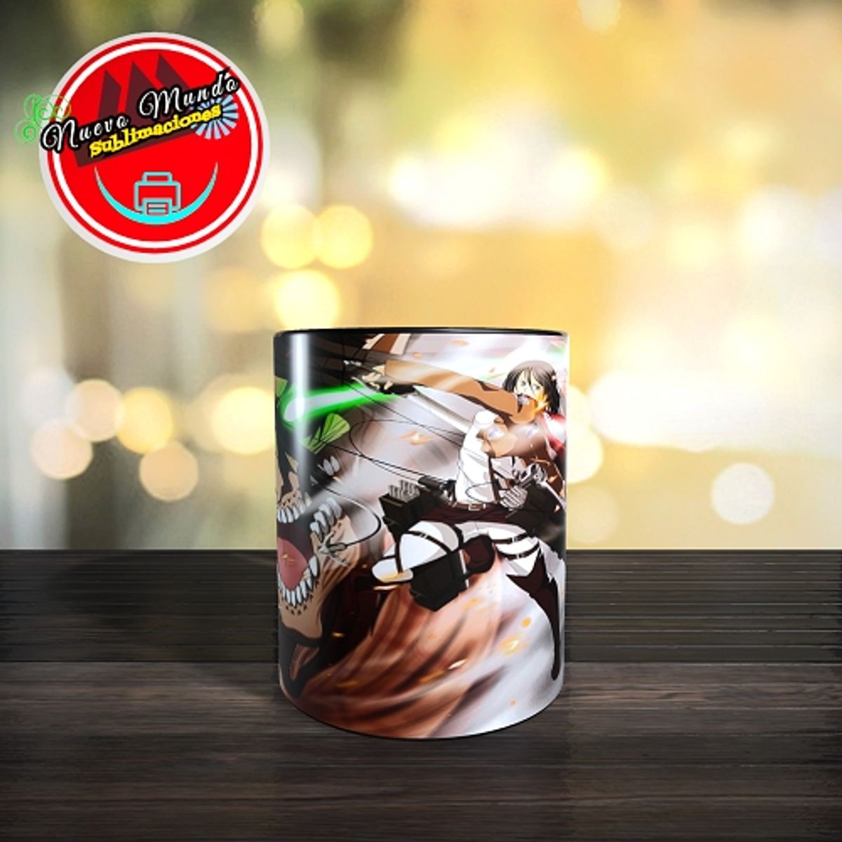 GENERICO - TAZA MÁGICA - MIKASA Y TITAN EREN