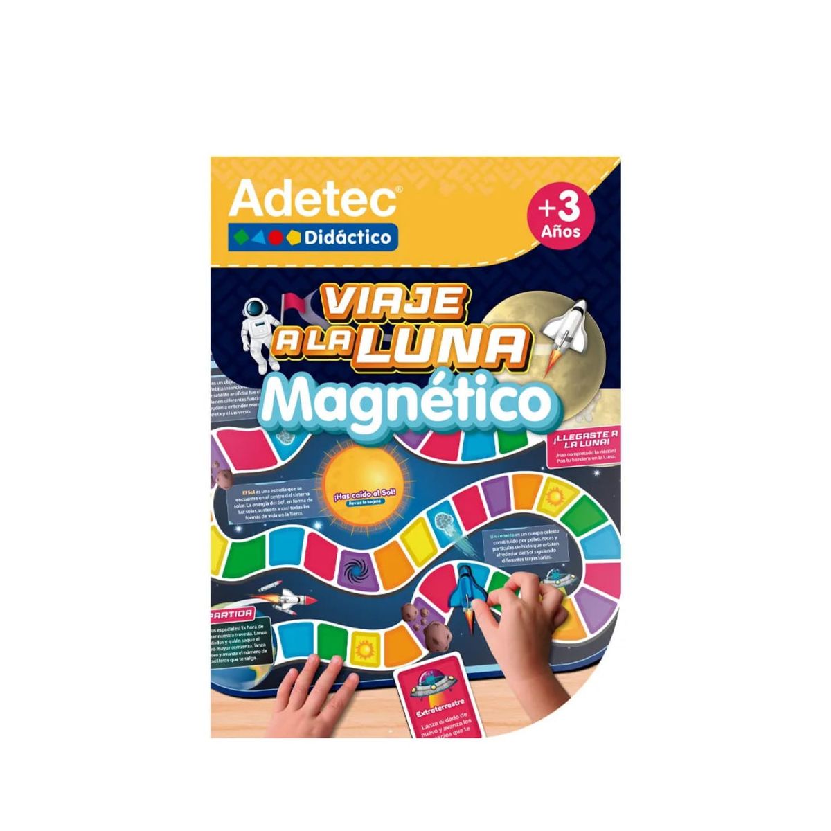 ADETEC - Juego Viaje A La Luna Láminas Magnéticas Juego Didáctico