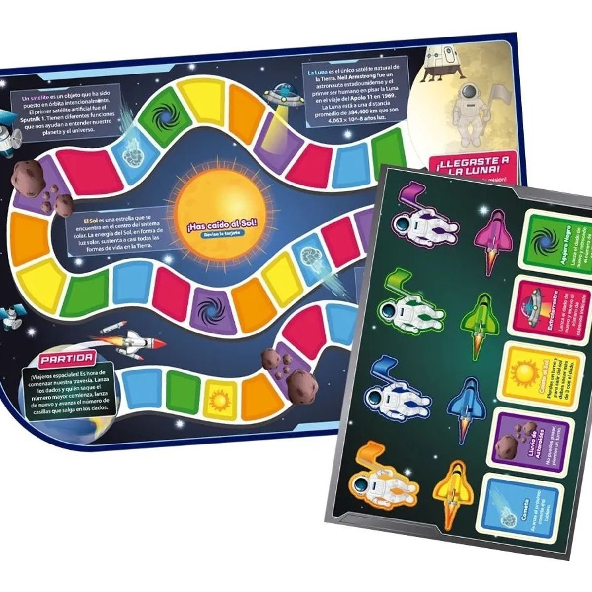 ADETEC - Juego Viaje A La Luna Láminas Magnéticas Juego Didáctico